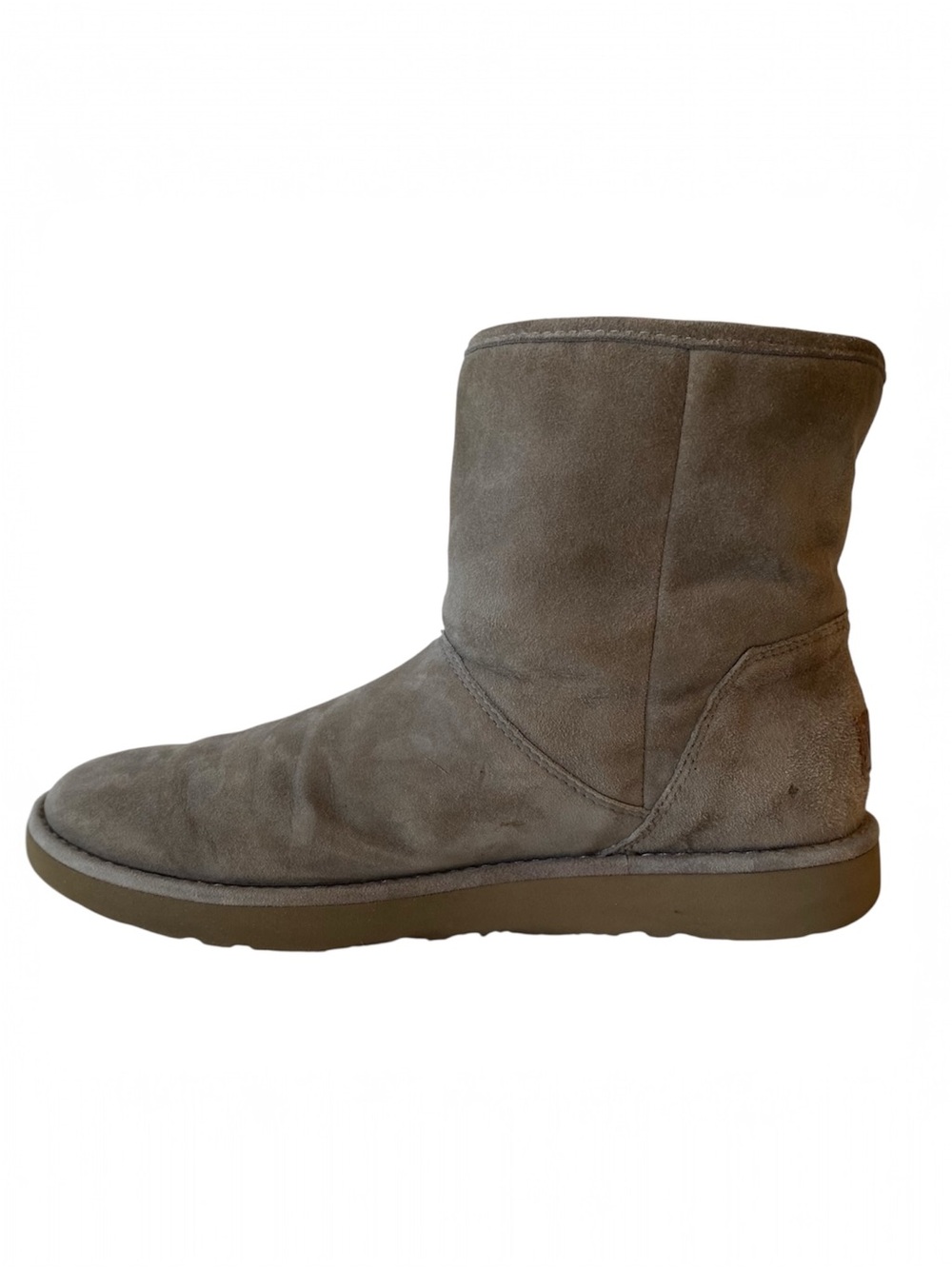 UGG Kip Suede Ankle Booties Womens 9 Clay Sheepskin Side Zip Rare - Picture 9 of 11